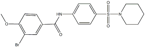 3-bromo-4-methoxy-N-[4-(piperidin-1-ylsulfonyl)phenyl]benzamide Struktur