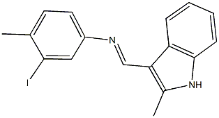 N-(3-iodo-4-methylphenyl)-N-[(2-methyl-1H-indol-3-yl)methylene]amine Struktur