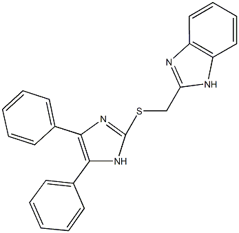 1H-benzimidazol-2-ylmethyl 4,5-diphenyl-1H-imidazol-2-yl sulfide Struktur