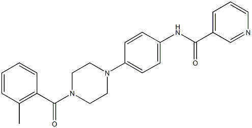 N-{4-[4-(2-methylbenzoyl)-1-piperazinyl]phenyl}nicotinamide Struktur