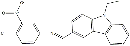 3-[({4-chloro-3-nitrophenyl}imino)methyl]-9-ethyl-9H-carbazole Struktur