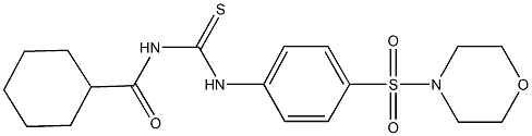 N-(cyclohexylcarbonyl)-N'-[4-(4-morpholinylsulfonyl)phenyl]thiourea Struktur