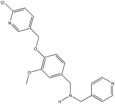 N-{4-[(6-chloro-3-pyridinyl)methoxy]-3-methoxybenzyl}-N-(4-pyridinylmethyl)amine Struktur