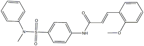 3-(2-methoxyphenyl)-N-{4-[(methylanilino)sulfonyl]phenyl}acrylamide Struktur