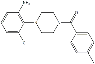 3-chloro-2-[4-(4-methylbenzoyl)-1-piperazinyl]phenylamine Struktur