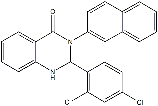 2-(2,4-dichlorophenyl)-3-(2-naphthyl)-2,3-dihydro-4(1H)-quinazolinone Struktur