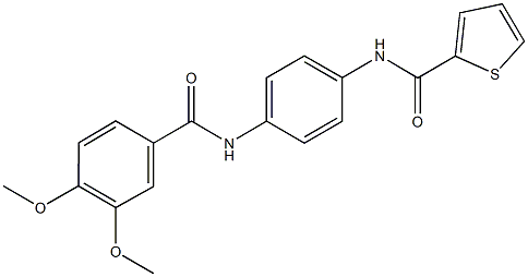 N-{4-[(3,4-dimethoxybenzoyl)amino]phenyl}-2-thiophenecarboxamide Struktur