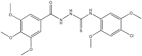 N-(4-chloro-2,5-dimethoxyphenyl)-2-(3,4,5-trimethoxybenzoyl)hydrazinecarbothioamide Struktur