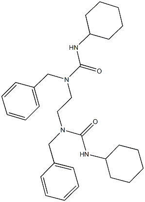 N-benzyl-N-(2-{benzyl[(cyclohexylamino)carbonyl]amino}ethyl)-N'-cyclohexylurea Struktur