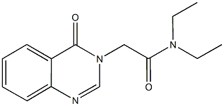 N,N-diethyl-2-(4-oxo-3(4H)-quinazolinyl)acetamide Struktur