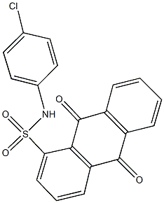 N-(4-chlorophenyl)-9,10-dioxo-9,10-dihydro-1-anthracenesulfonamide Struktur