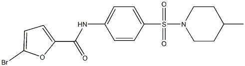 5-bromo-N-{4-[(4-methylpiperidin-1-yl)sulfonyl]phenyl}-2-furamide Struktur