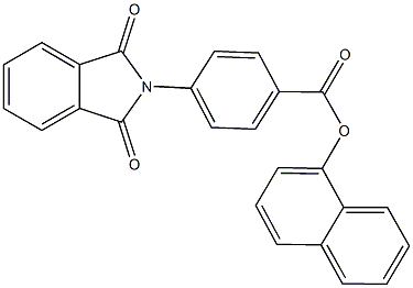 1-naphthyl 4-(1,3-dioxo-1,3-dihydro-2H-isoindol-2-yl)benzoate Struktur