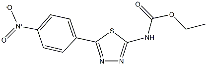 ethyl 5-{4-nitrophenyl}-1,3,4-thiadiazol-2-ylcarbamate Struktur