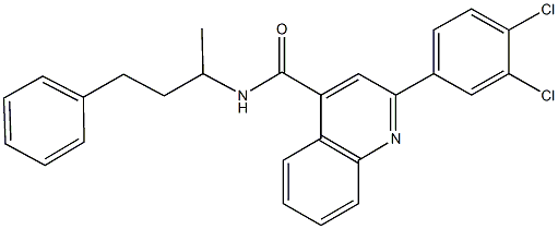 2-(3,4-dichlorophenyl)-N-(1-methyl-3-phenylpropyl)-4-quinolinecarboxamide Struktur