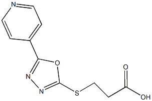 3-{[5-(4-pyridinyl)-1,3,4-oxadiazol-2-yl]sulfanyl}propanoic acid Struktur