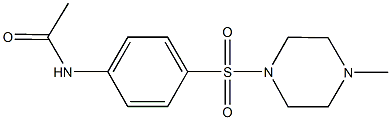 N-{4-[(4-methyl-1-piperazinyl)sulfonyl]phenyl}acetamide Struktur