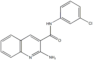 2-amino-N-(3-chlorophenyl)-3-quinolinecarboxamide Struktur