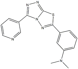 N,N-dimethyl-N-{3-[3-(3-pyridinyl)[1,2,4]triazolo[3,4-b][1,3,4]thiadiazol-6-yl]phenyl}amine Struktur