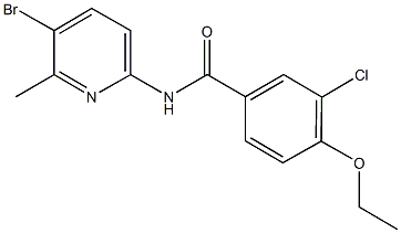 N-(5-bromo-6-methyl-2-pyridinyl)-3-chloro-4-ethoxybenzamide Struktur