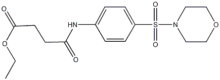 ethyl 4-[4-(4-morpholinylsulfonyl)anilino]-4-oxobutanoate Struktur