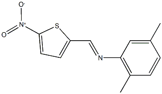 2,5-dimethyl-N-[(5-nitro-2-thienyl)methylene]aniline Struktur