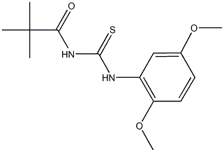 N-(2,5-dimethoxyphenyl)-N'-(2,2-dimethylpropanoyl)thiourea Struktur