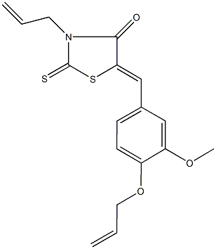 3-allyl-5-[4-(allyloxy)-3-methoxybenzylidene]-2-thioxo-1,3-thiazolidin-4-one Struktur