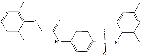 N-{4-[(2,4-dimethylanilino)sulfonyl]phenyl}-2-(2,6-dimethylphenoxy)acetamide Struktur