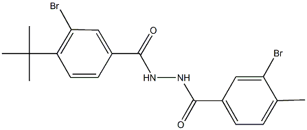 3-bromo-N'-(3-bromo-4-tert-butylbenzoyl)-4-methylbenzohydrazide Struktur