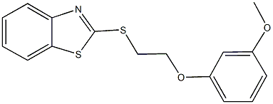 2-{[2-(3-methoxyphenoxy)ethyl]sulfanyl}-1,3-benzothiazole Struktur