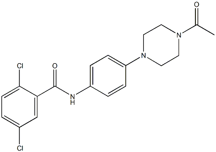 N-[4-(4-acetyl-1-piperazinyl)phenyl]-2,5-dichlorobenzamide Struktur