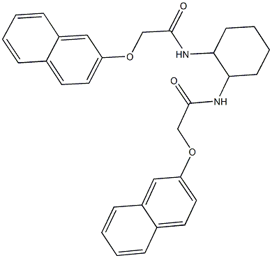 2-(2-naphthyloxy)-N-(2-{[(2-naphthyloxy)acetyl]amino}cyclohexyl)acetamide Struktur