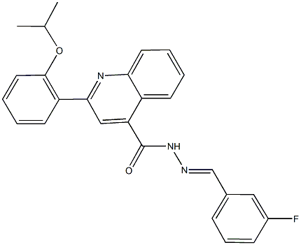 N'-(3-fluorobenzylidene)-2-(2-isopropoxyphenyl)-4-quinolinecarbohydrazide Struktur