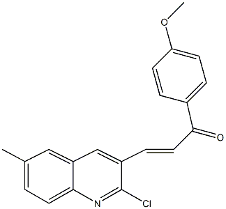 3-(2-chloro-6-methyl-3-quinolinyl)-1-(4-methoxyphenyl)-2-propen-1-one Struktur