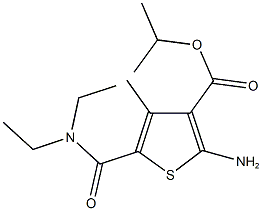 isopropyl 2-amino-5-[(diethylamino)carbonyl]-4-methyl-3-thiophenecarboxylate Struktur