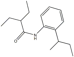 N-(2-sec-butylphenyl)-2-ethylbutanamide Struktur