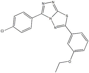 3-[3-(4-chlorophenyl)[1,2,4]triazolo[3,4-b][1,3,4]thiadiazol-6-yl]phenyl ethyl ether Struktur