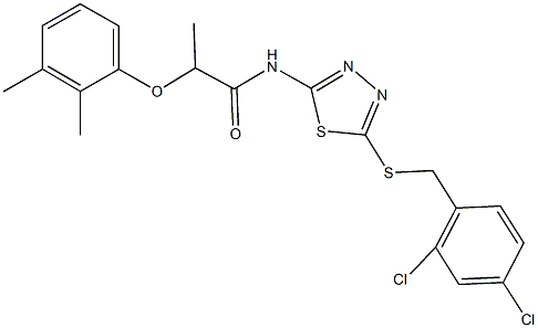 N-{5-[(2,4-dichlorobenzyl)sulfanyl]-1,3,4-thiadiazol-2-yl}-2-(2,3-dimethylphenoxy)propanamide Struktur