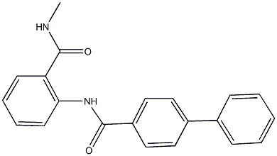 N-{2-[(methylamino)carbonyl]phenyl}[1,1'-biphenyl]-4-carboxamide Struktur