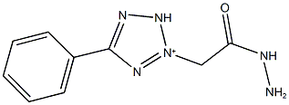 2-(2-hydrazino-2-oxoethyl)-5-phenyl-3H-tetraazol-2-ium Struktur