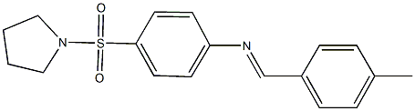 N-(4-methylbenzylidene)-N-[4-(1-pyrrolidinylsulfonyl)phenyl]amine Struktur