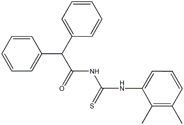 N-(2,3-dimethylphenyl)-N'-(diphenylacetyl)thiourea Struktur