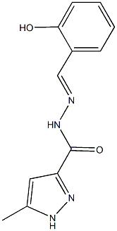 N'-(2-hydroxybenzylidene)-5-methyl-1H-pyrazole-3-carbohydrazide Struktur