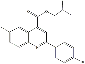 isobutyl 2-(4-bromophenyl)-6-methyl-4-quinolinecarboxylate Struktur