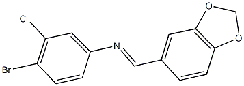 N-(1,3-benzodioxol-5-ylmethylene)-N-(4-bromo-3-chlorophenyl)amine Struktur