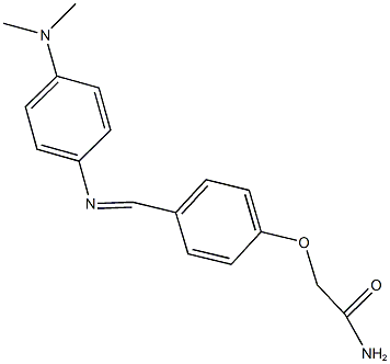 2-[4-({[4-(dimethylamino)phenyl]imino}methyl)phenoxy]acetamide Struktur