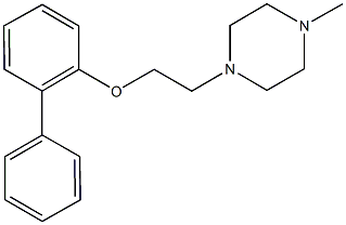 1-[2-([1,1'-biphenyl]-2-yloxy)ethyl]-4-methylpiperazine Struktur