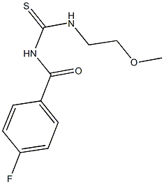 N-(4-fluorobenzoyl)-N'-(2-methoxyethyl)thiourea Struktur