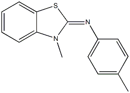 4-methyl-N-(3-methyl-1,3-benzothiazol-2(3H)-ylidene)aniline Struktur